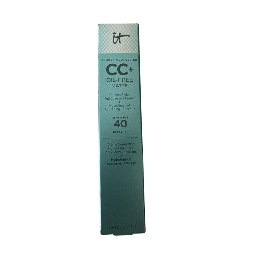 IT Cosmetics Medium CC+ Oil Free Matte Full Cover Cream SPF 40 1.08 oz New - Picture 4 of 6